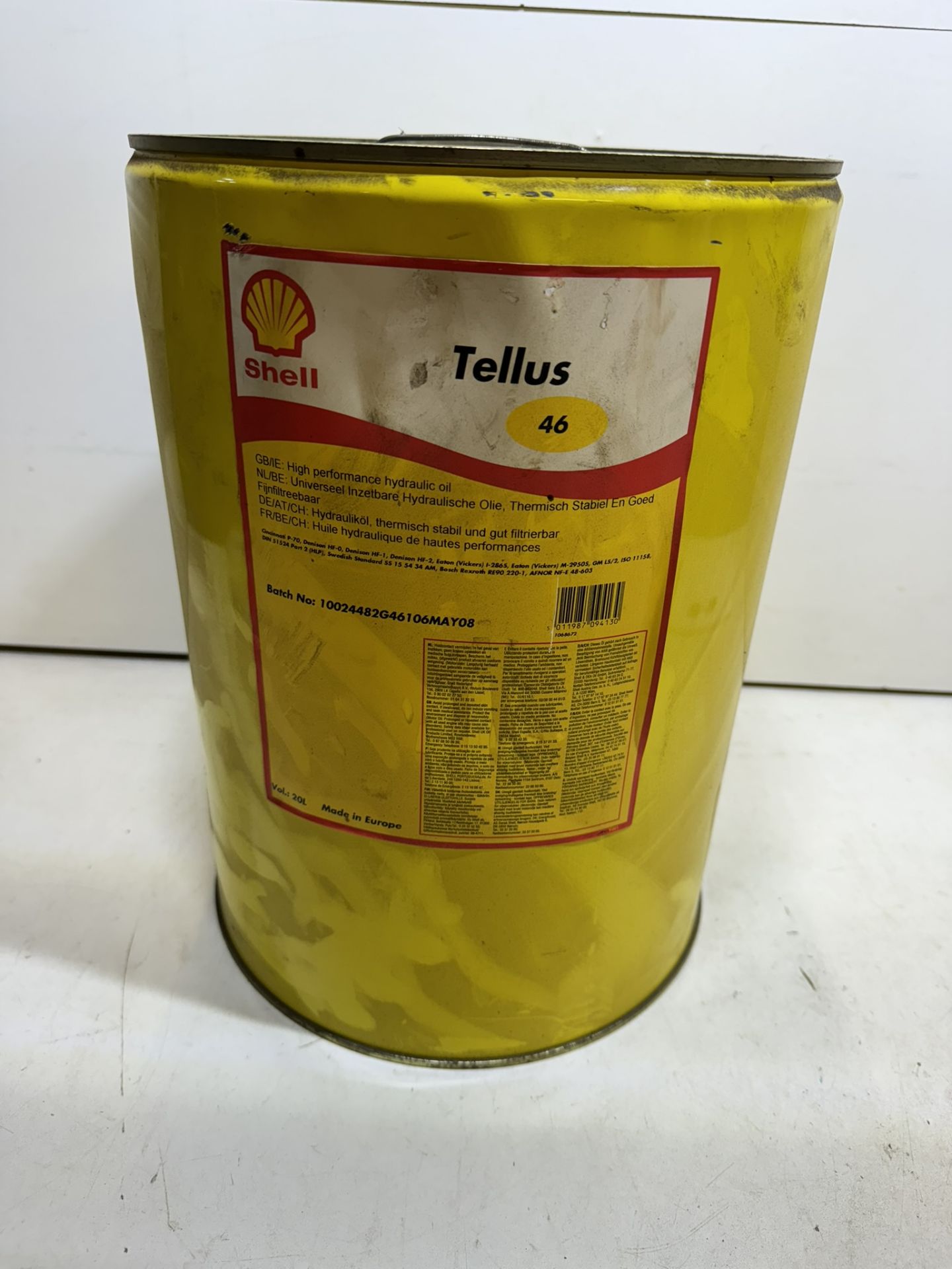 Shell 20L Tin Of High Performance Hydraulic Oil