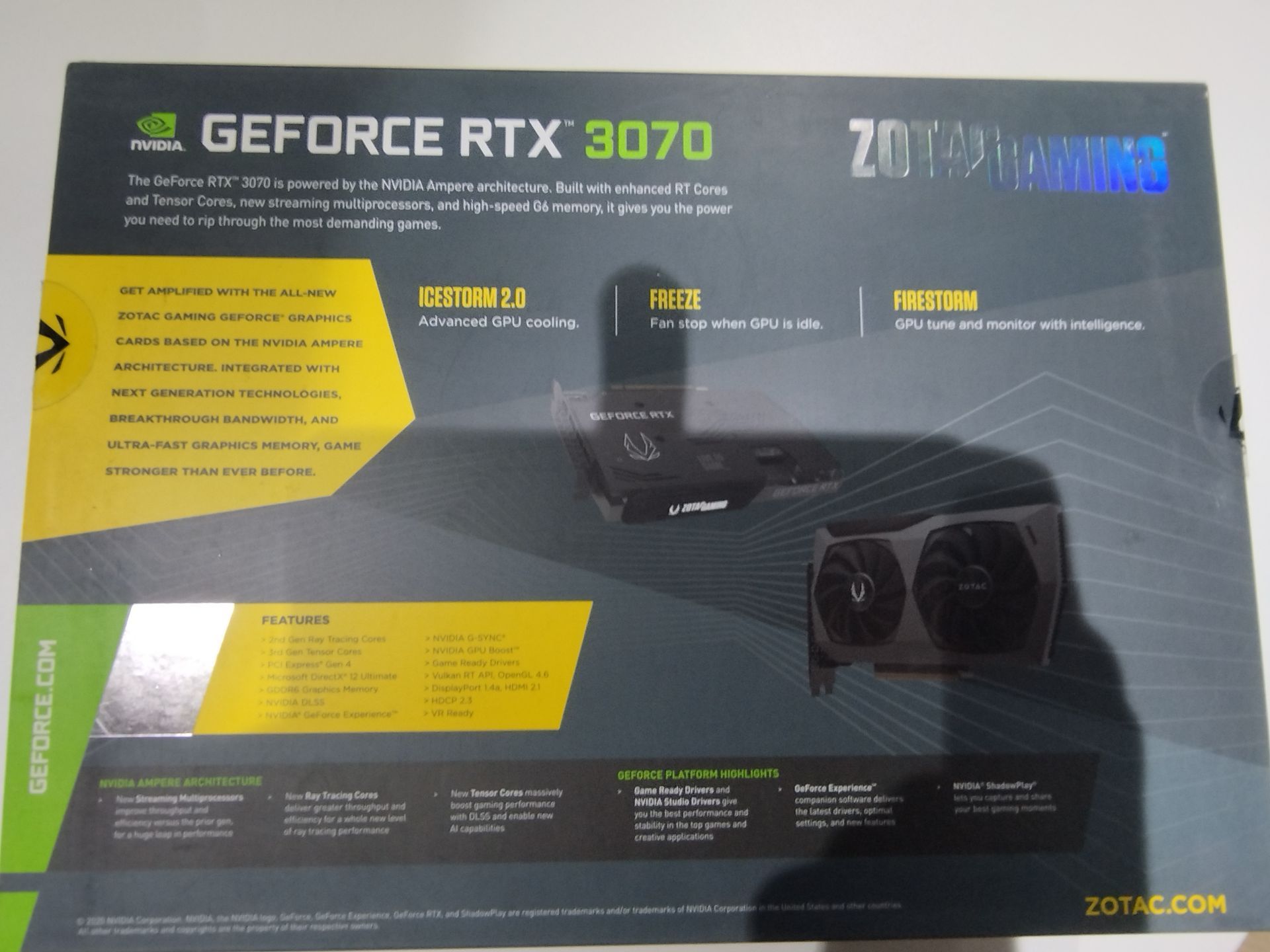 Nvidia GeForce RTX 3070 Graphics Card - Used - PLEASE SEE PHOTOS - Image 2 of 8