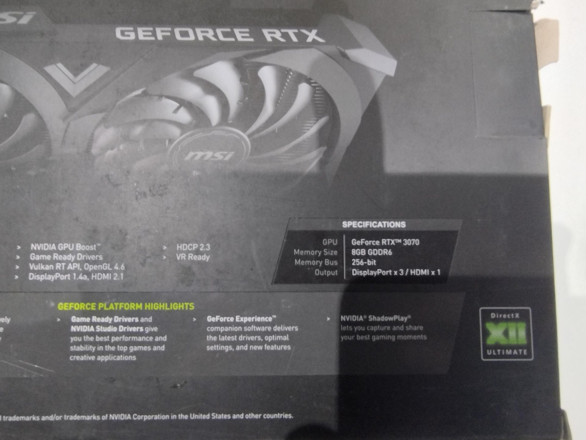 Nvidia GeForce RTX 3070 Graphics Card - Used - PLEASE SEE PHOTOS - Image 4 of 9