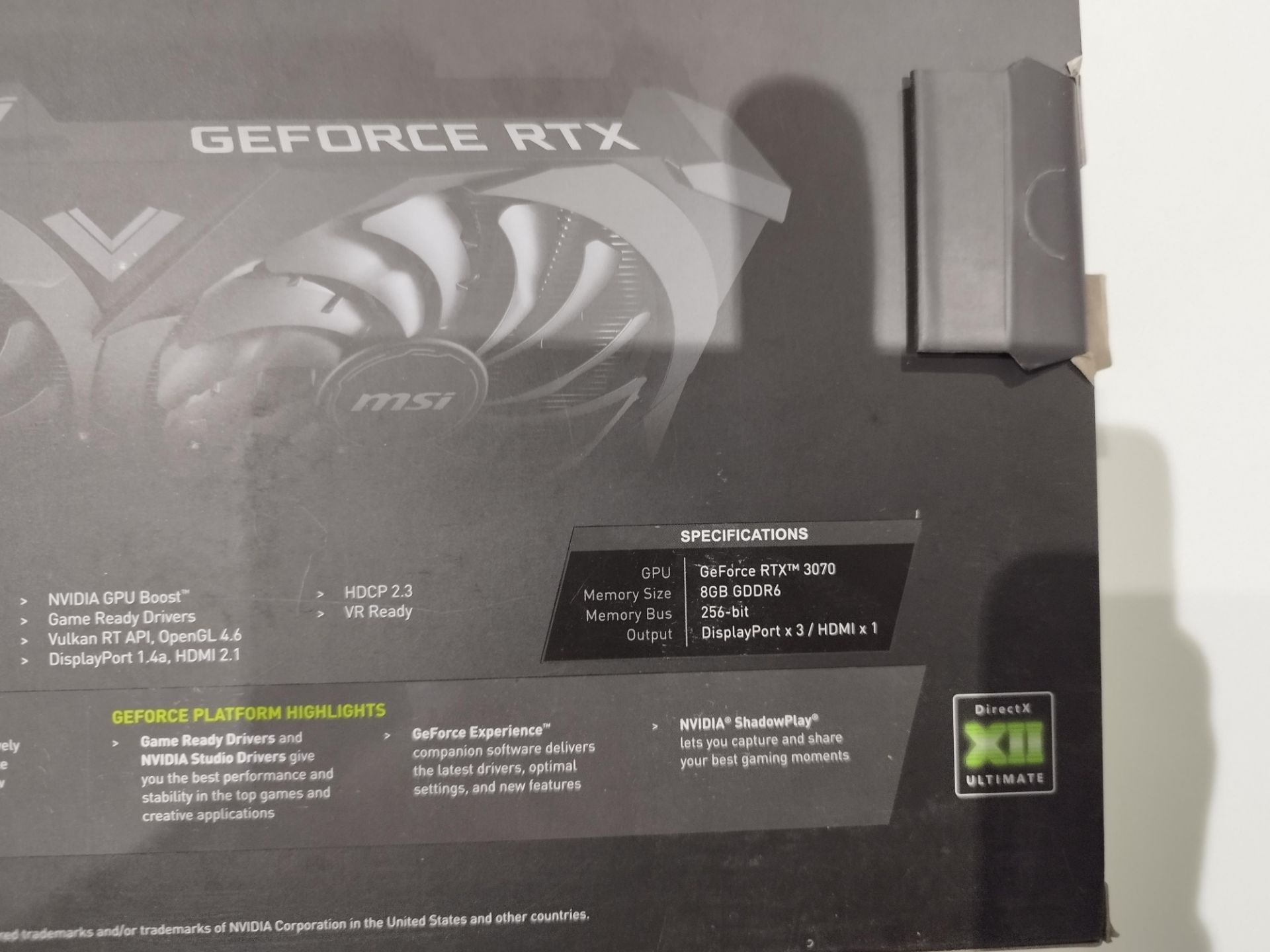 Nvidia GeForce RTX 3070 Graphics Card - Used - PLEASE SEE PHOTOS - Image 4 of 7