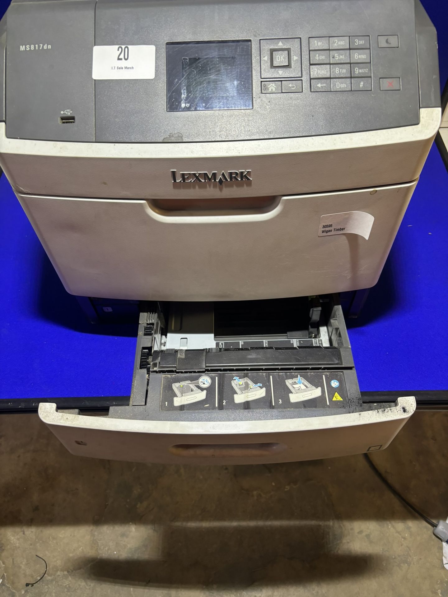 Lexmark MS817dn A4 Mono Laser Printer - Image 4 of 10