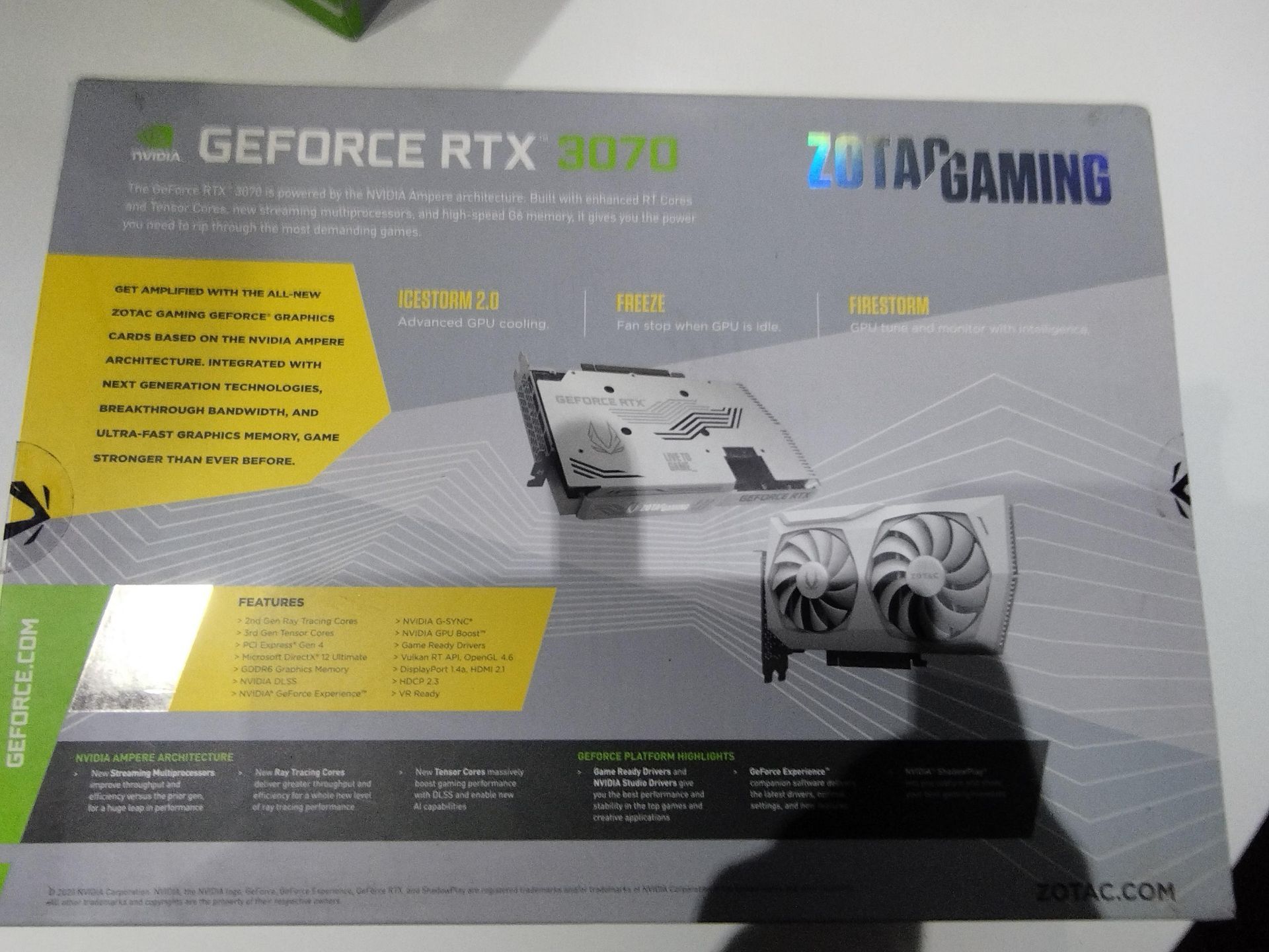Nvidia GeForce RTX 3070 Graphics Card - Used - PLEASE SEE PHOTOS - Image 2 of 8