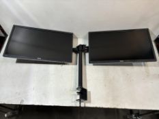 4 x BenQ Gw2270-B 21.5-inch LCD Monitors With Dual Monitor Stands