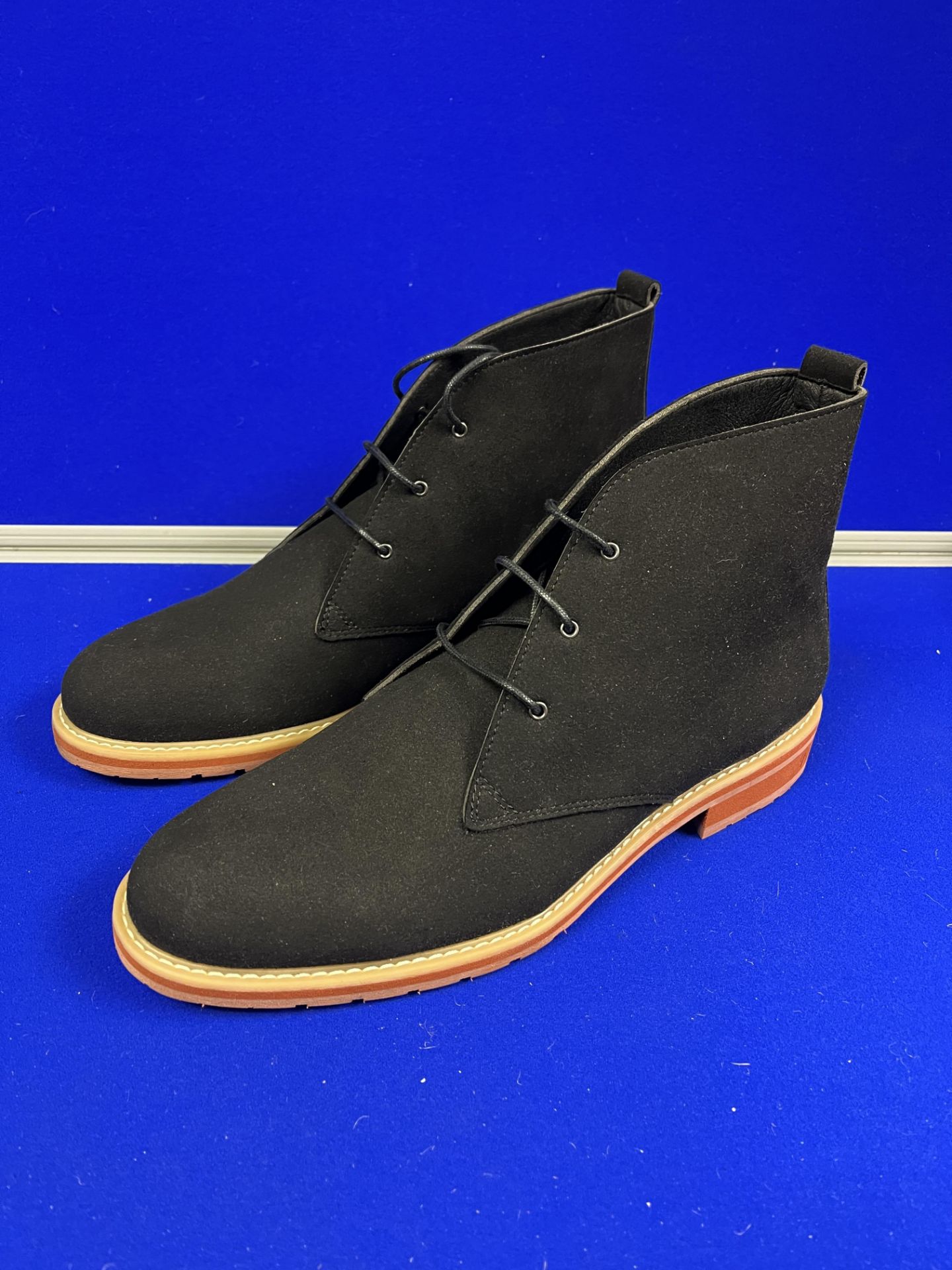 Good Guys Black Suede High Top Chelsea Boots - Size UK 11
