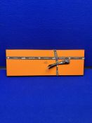 Hermes Faconnee H Tie - Orange