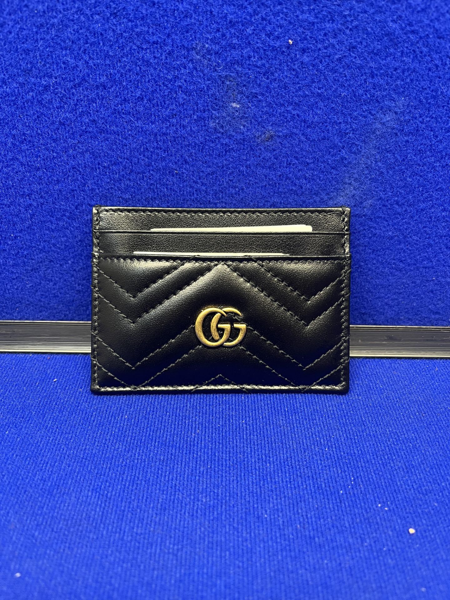 Gucci Double G Black Leather Card Holder