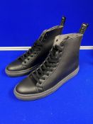 Good Guys Vegan Leather High Top Trainers - Black - Size UK 11