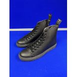 Good Guys Vegan Leather High Top Trainers - Black - Size UK 8