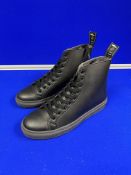 Good Guys Vegan Leather High Top Trainers - Black - Size UK 8