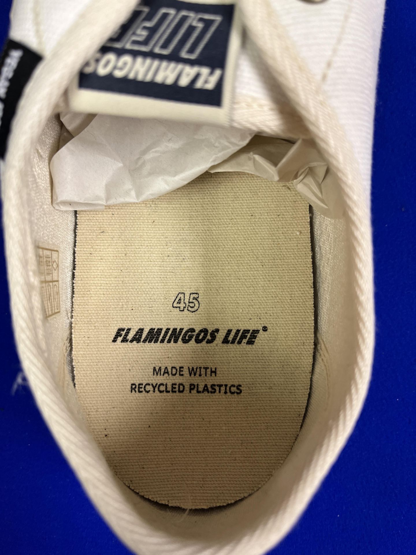 Flamingos Life Rancho V3 Vegan Suede Trainer - White/Beige - Size UK 11 - Bild 3 aus 4