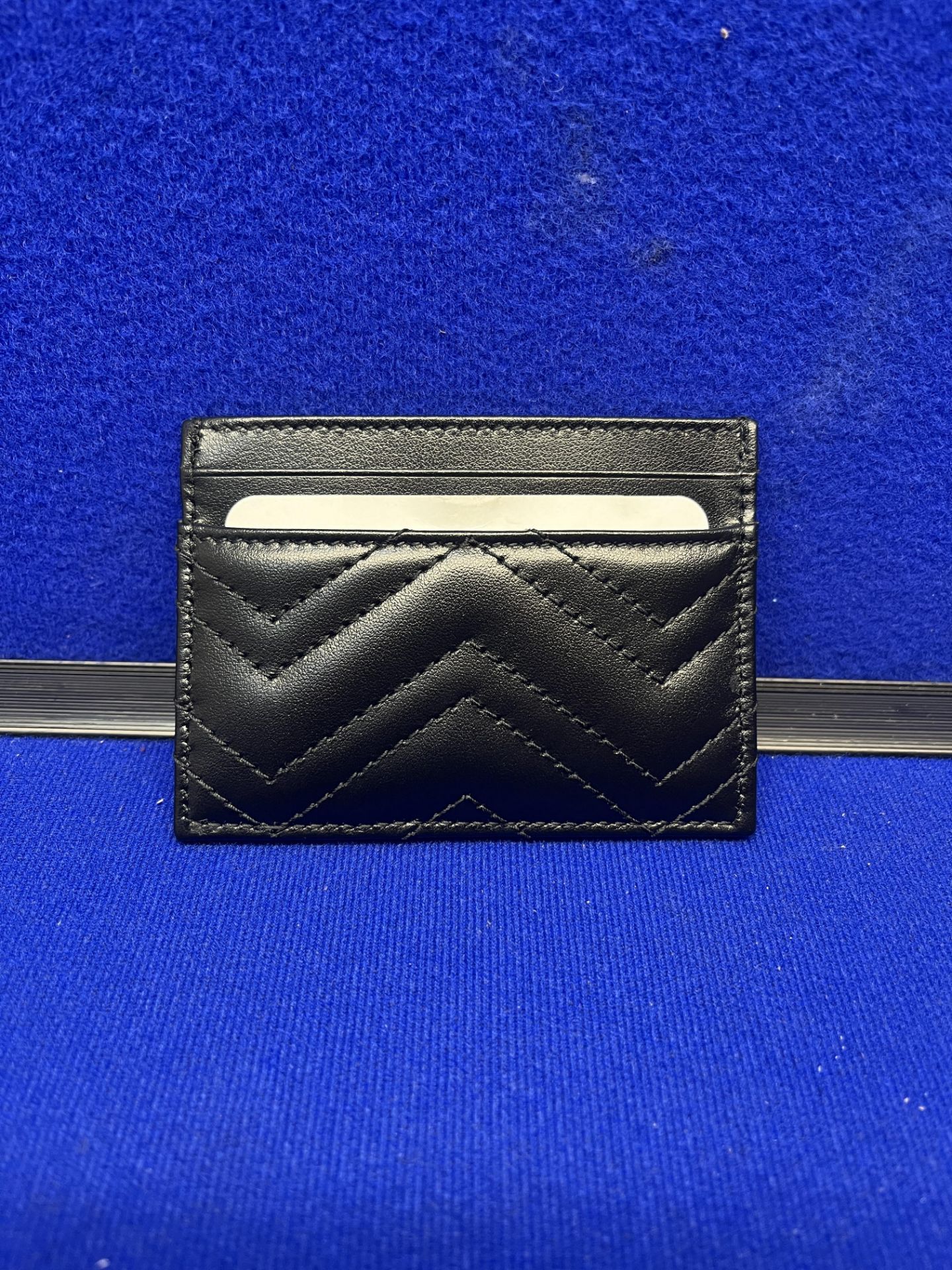 Gucci Double G Black Leather Card Holder - Image 2 of 4