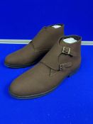 Brave Gentleman Brown Suede Chelsea Boots - Size UK 7