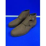 Brave Gentleman Brown Suede Chelsea Boots - Size UK 11