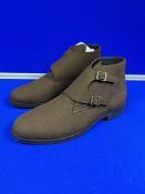 Brave Gentleman Brown Suede Chelsea Boots - Size UK 11