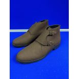 Brave Gentleman Brown Suede Chelsea Boots - Size UK 8