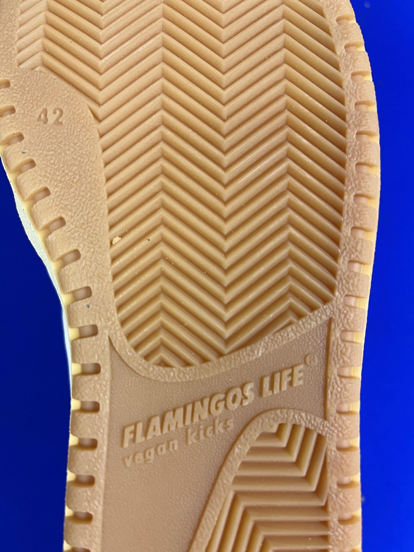 Flamingos Life HighTop Leather Trainer - White/Sage - Size UK 8 - Image 4 of 4