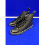 Good Guys Vegan Leather High Top Trainers - Black - Size UK 7