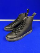 Good Guys Vegan Leather High Top Trainers - Black - Size UK 7