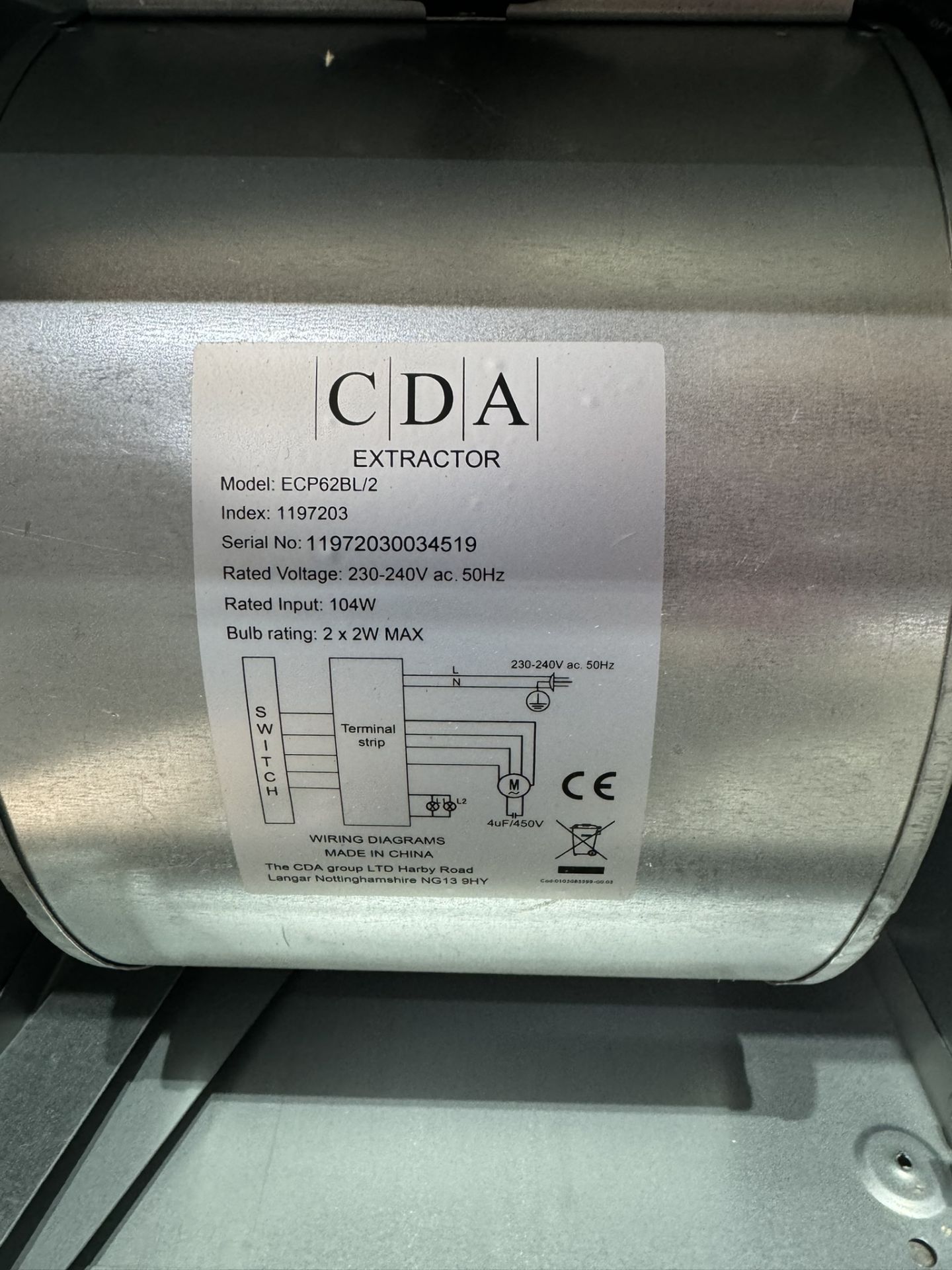 CDA ECP62BL/2 Cooker Hood - Image 3 of 4