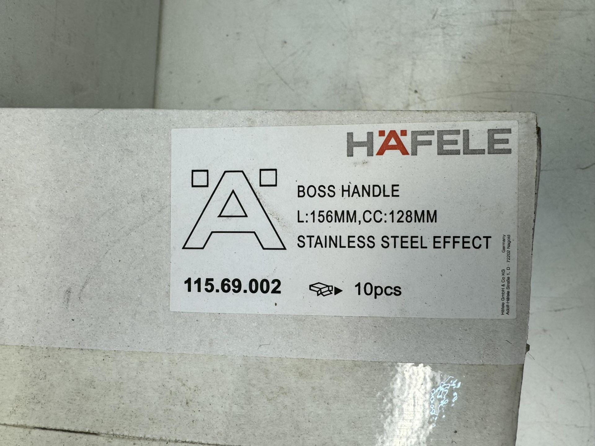 40 x Hafele 115.69.002 Stainless Steel Effect Boss Handles - Image 3 of 3