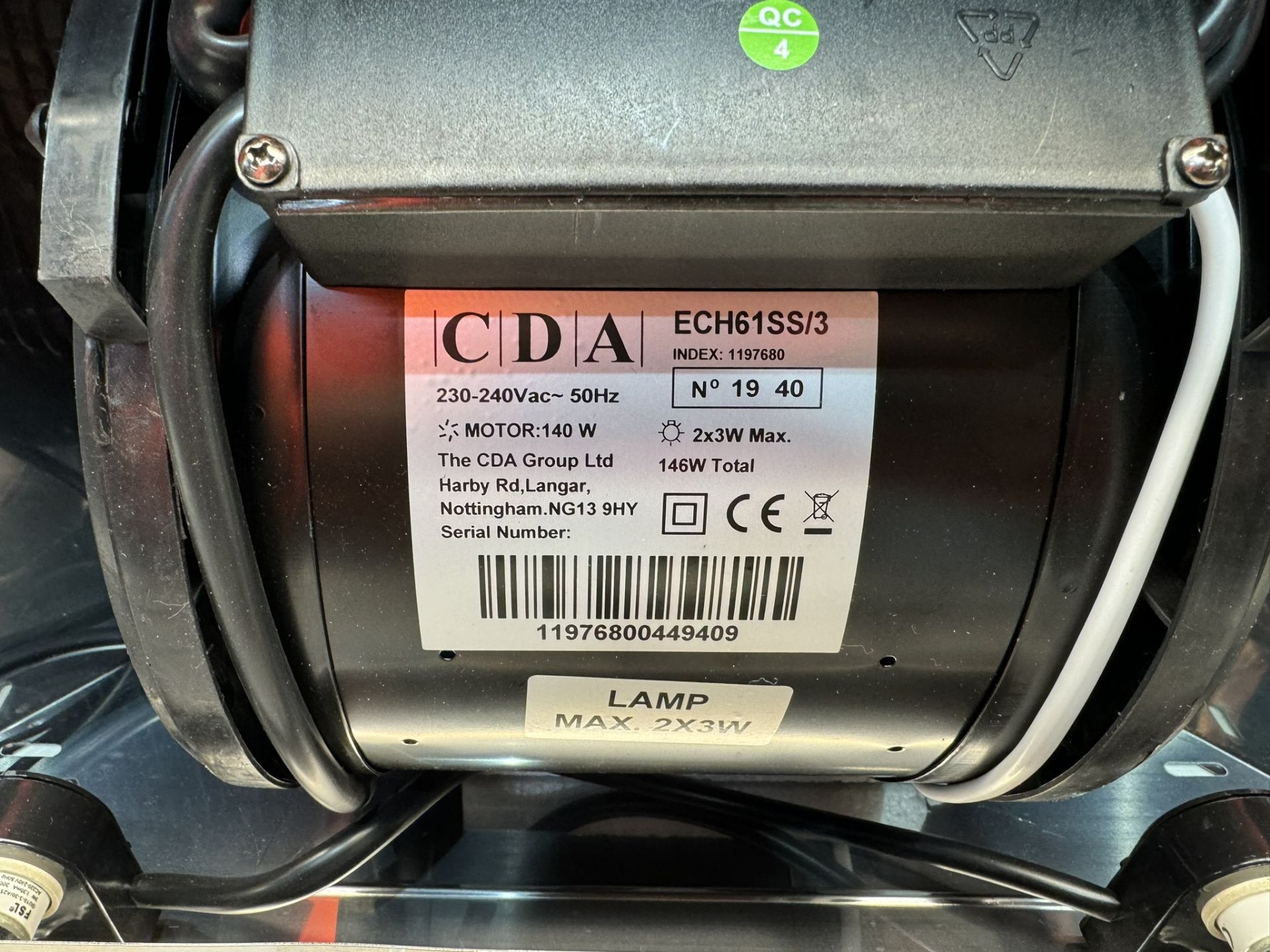 Ex-Display CDA ECH61SS/3 Stainless Steel Cooker Hood - Image 4 of 4