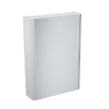 R2 Bathrooms Contour CNCAB475W 470mm Single Door Mirror Cabinet - White