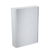 R2 Bathrooms Contour CNCAB475W 470mm Single Door Mirror Cabinet - White