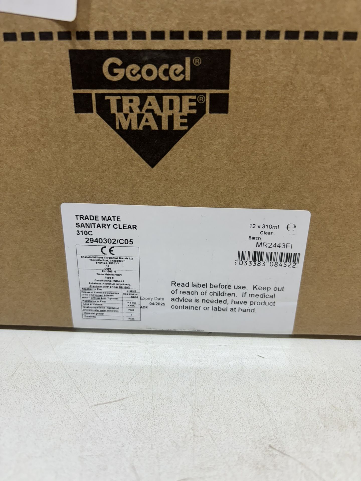 12 x Tubs Of Geocel Trade Mate Sanitary Seal 310ml Clear - Bild 7 aus 7