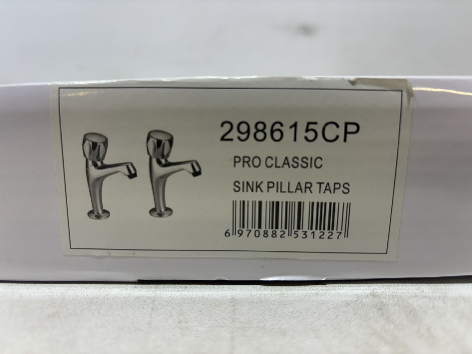5 x Pro Tap Classic Kitchen Sink Pillar Taps 298615CP - Chrome Plated - Image 2 of 4