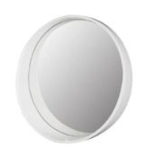 Tema TTCFM60 Tuscany White Round Framed Shelf Mirror