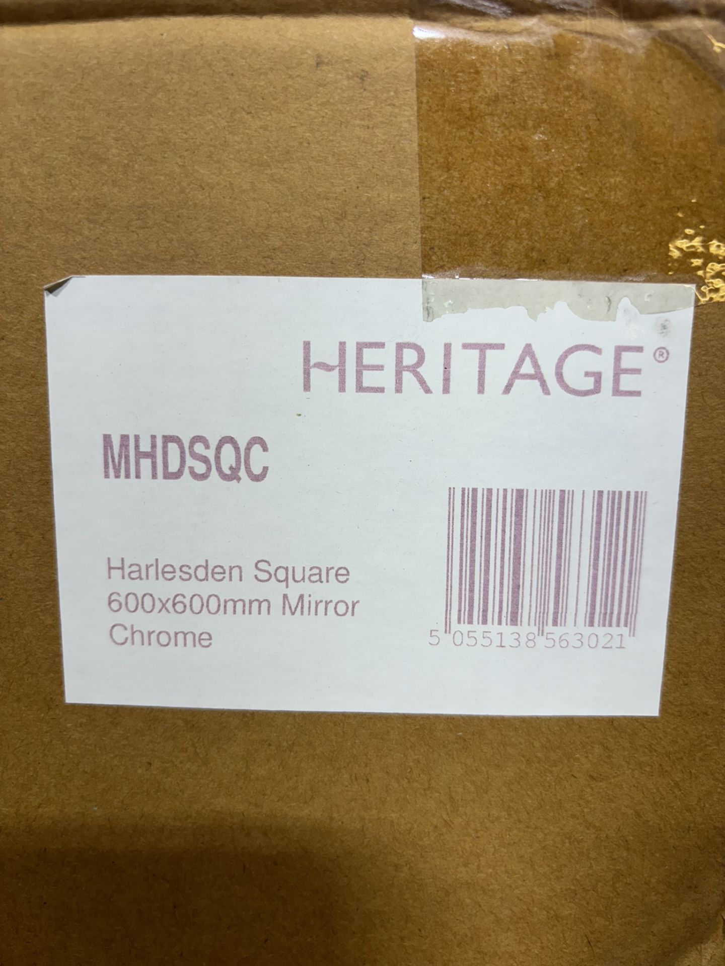 Heritage MHDSQC Harlesden Square 600mm x 600mm Mirror - Chrome - Image 2 of 3
