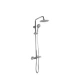 Aqualla ERSS-DS Round Stainless Steel Eco Drench Shower c/w Fast Fit Brackets