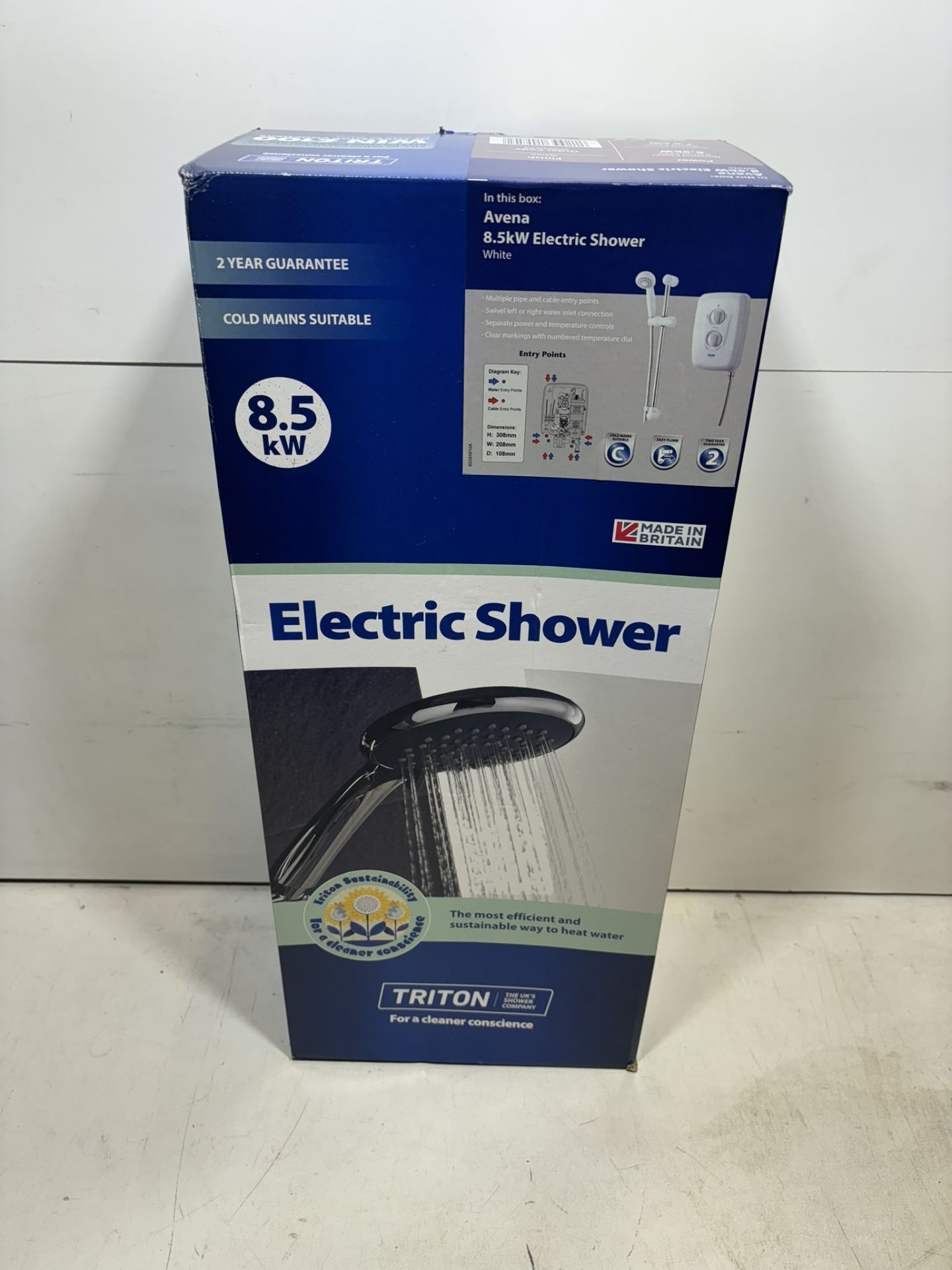 Triton Avena Single Mode Electric Shower White/Chrome - Image 2 of 5