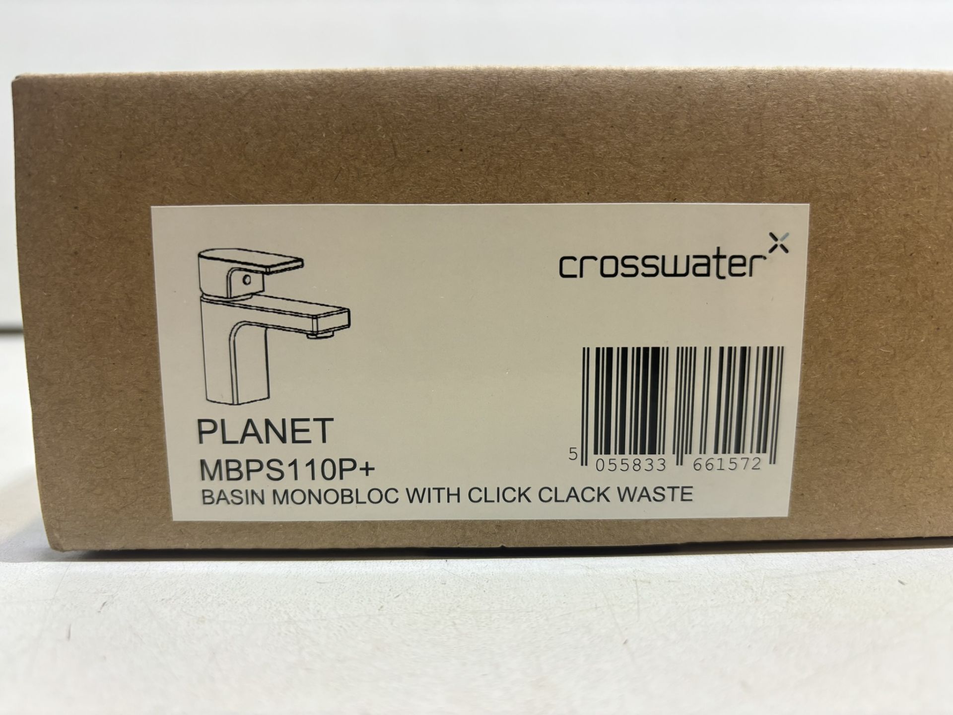 Crosswater Planet Basin Monobloc with Click Clack Waste Deck Mounted - Bild 2 aus 3