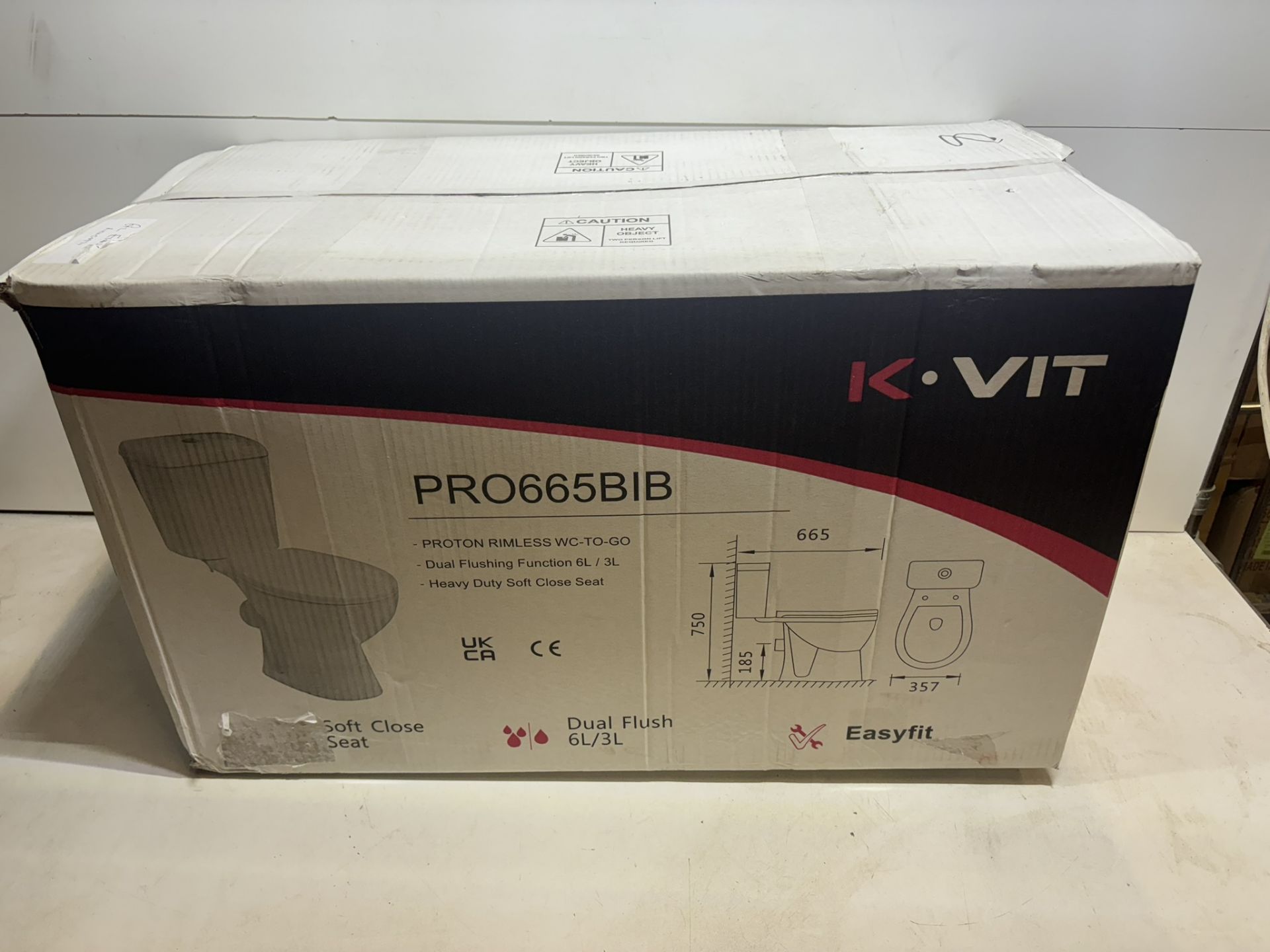 K-Vit PRO665BIB Proton Rimless WC Toilet to Go - Image 2 of 4