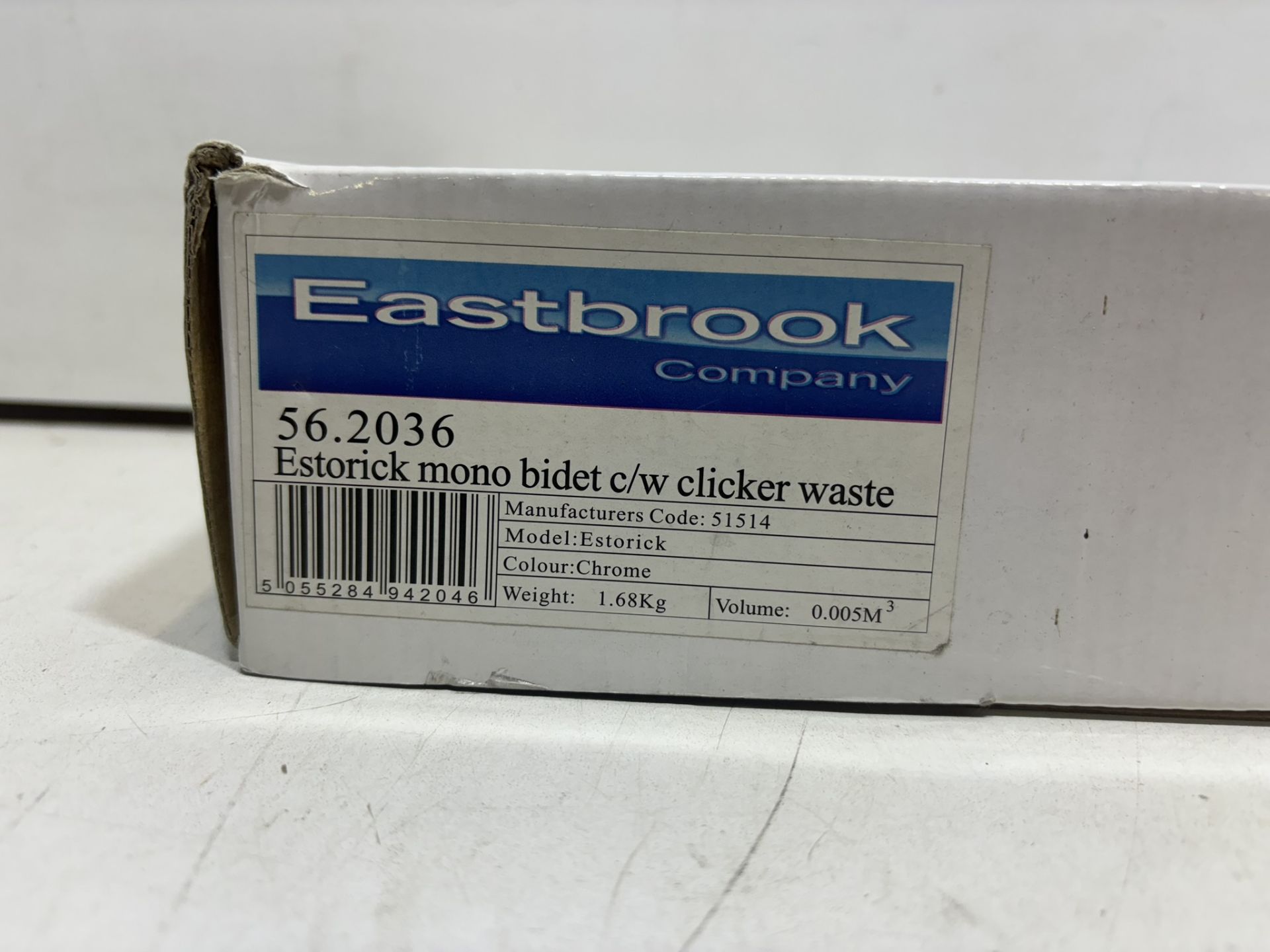 EASTBROOK ESTORICK CHROME MONO BIDET MIXER TAP WITH WASTE - Bild 2 aus 4