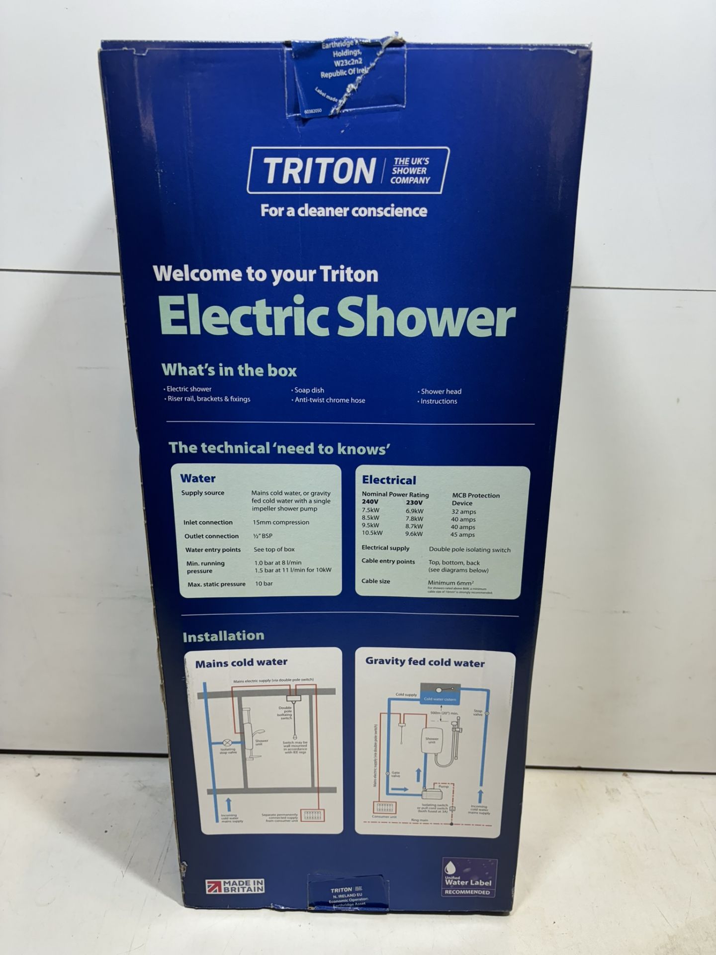 Triton Avena Single Mode Electric Shower White/Chrome - Image 5 of 5