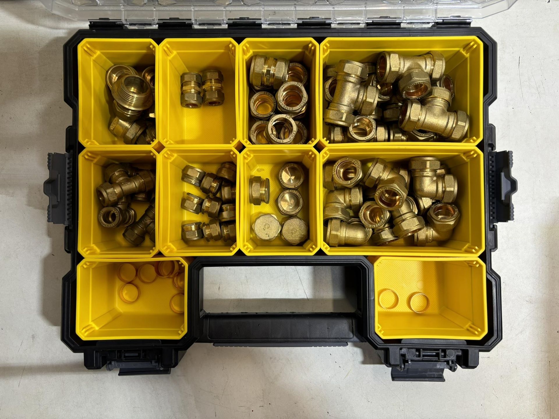 3 x Deep Compartment Organisers With Brass Pipe Fittings - See Photos