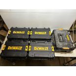 5 x Various DeWalt Stackable Power Tool Cases