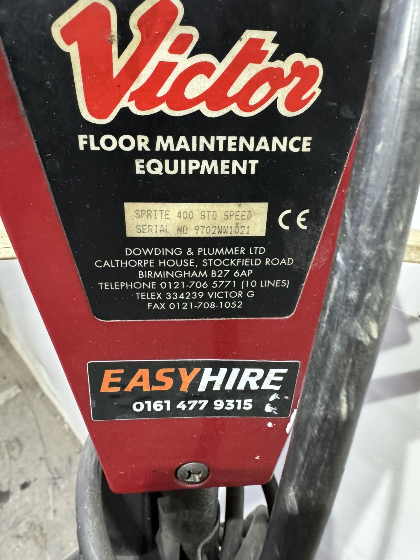 Victor Floor Maintenance Floor Scrubber - Image 5 of 6