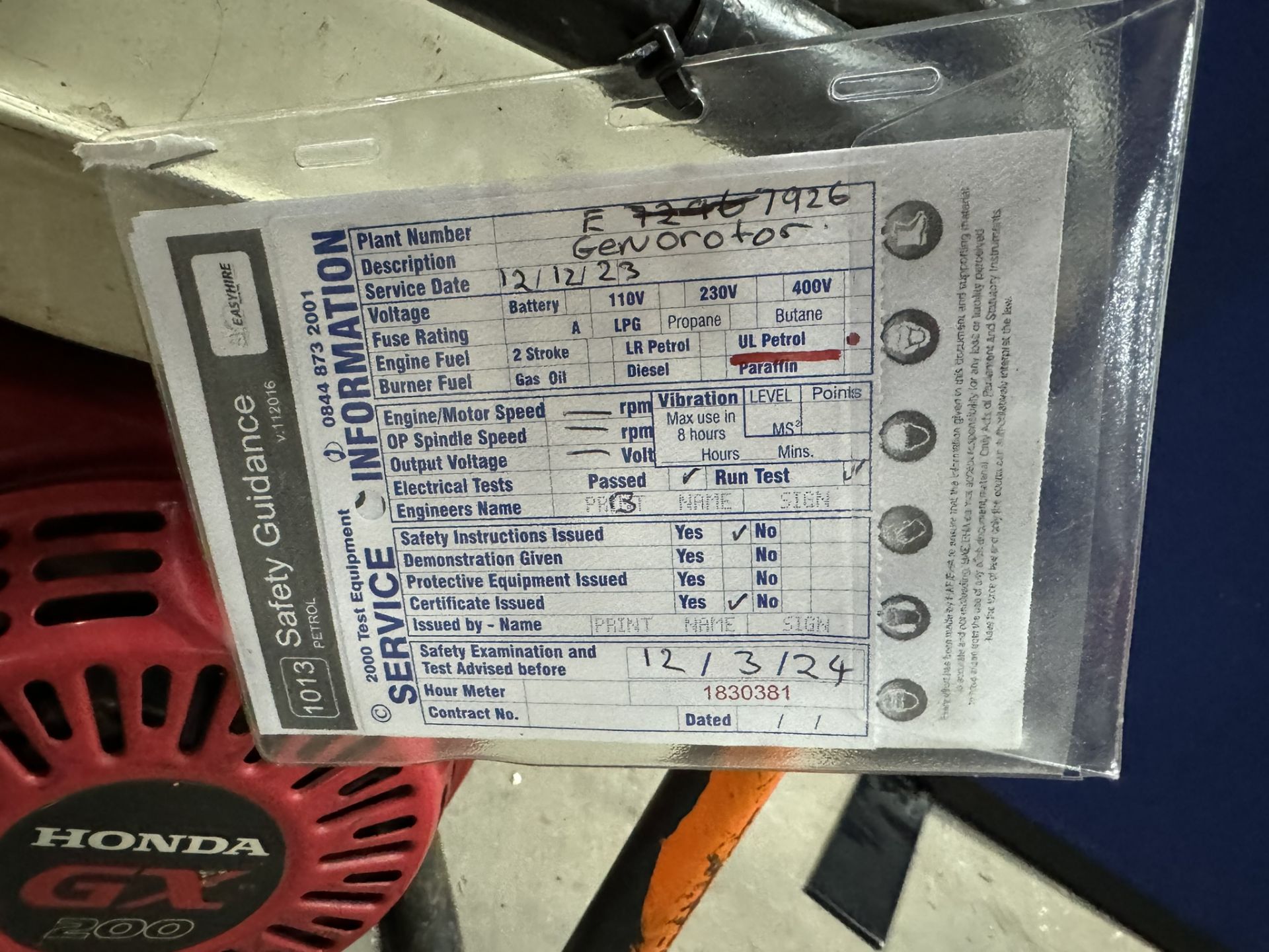 Honda GX200 3 KVA Petrol Generator - Bild 5 aus 5