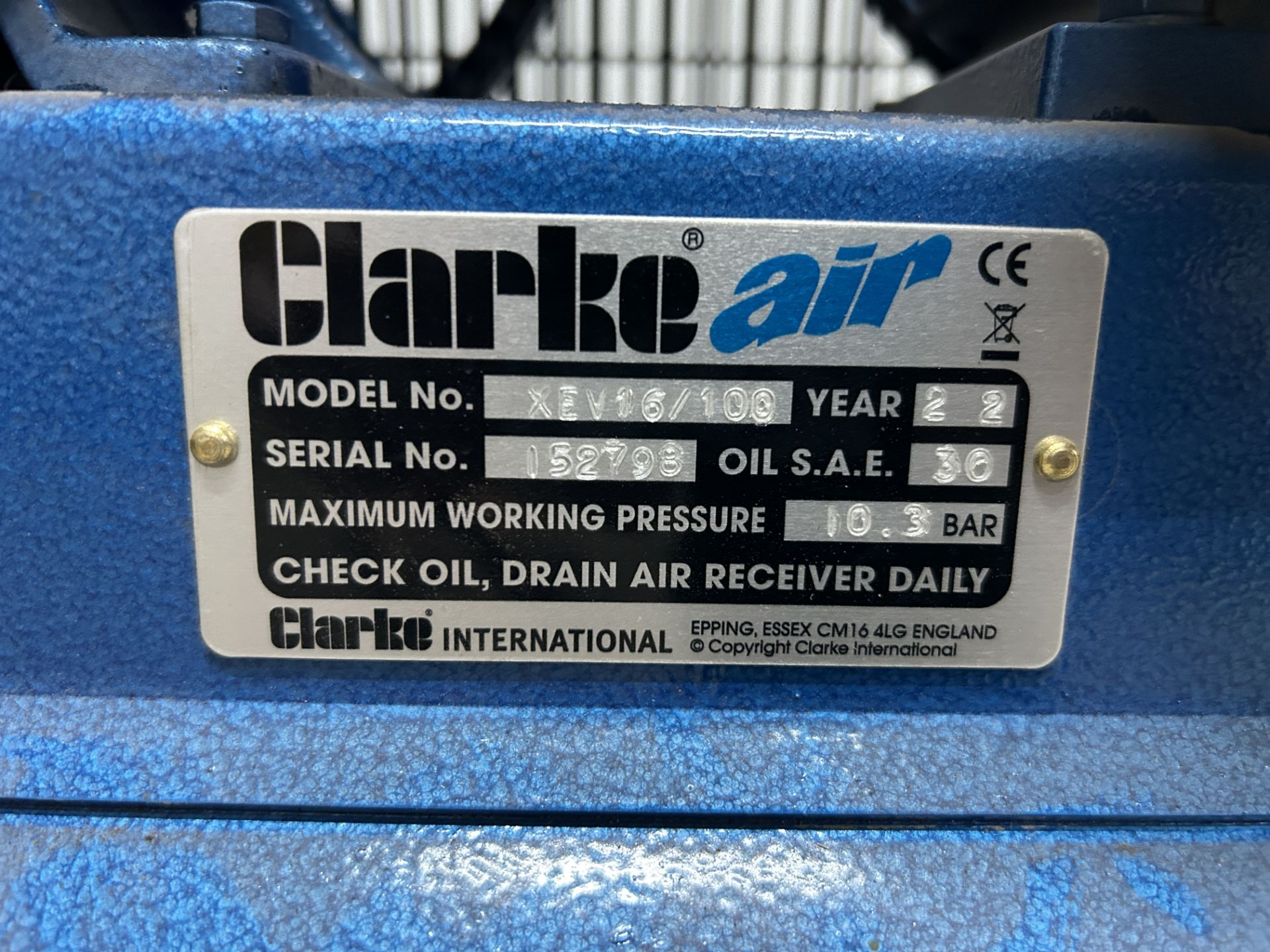 ClarkeAir XEV16/100 Industrial Air Compressor | YOM: 2022 - Image 5 of 5
