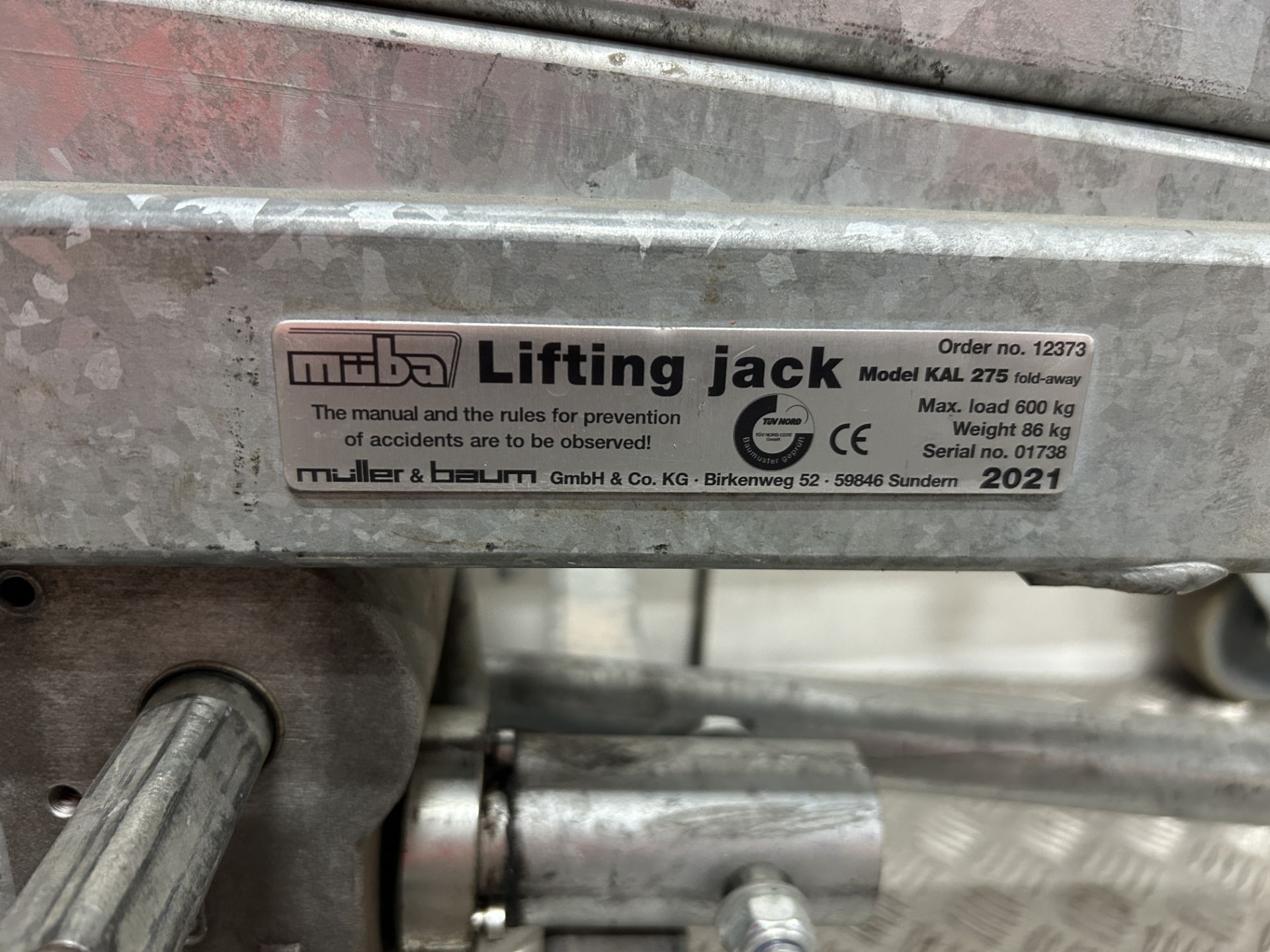 Muba KAL275 Fold-Away Lifting Jack | YOM: 2021 - Bild 3 aus 4