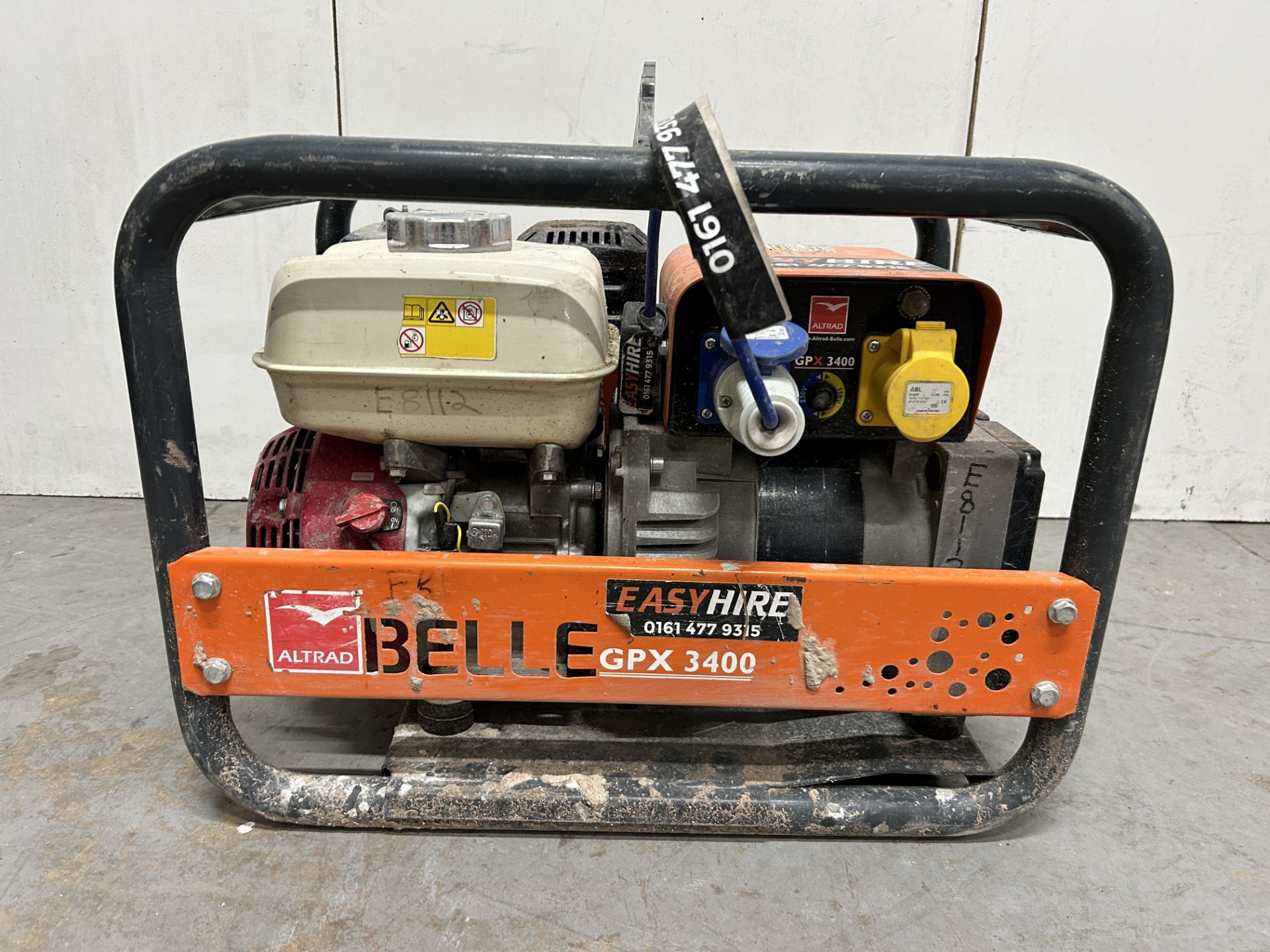 Altrad Belle GPX 3400 Petrol Generator w/ Honda GX200 Engine | YOM: 2022