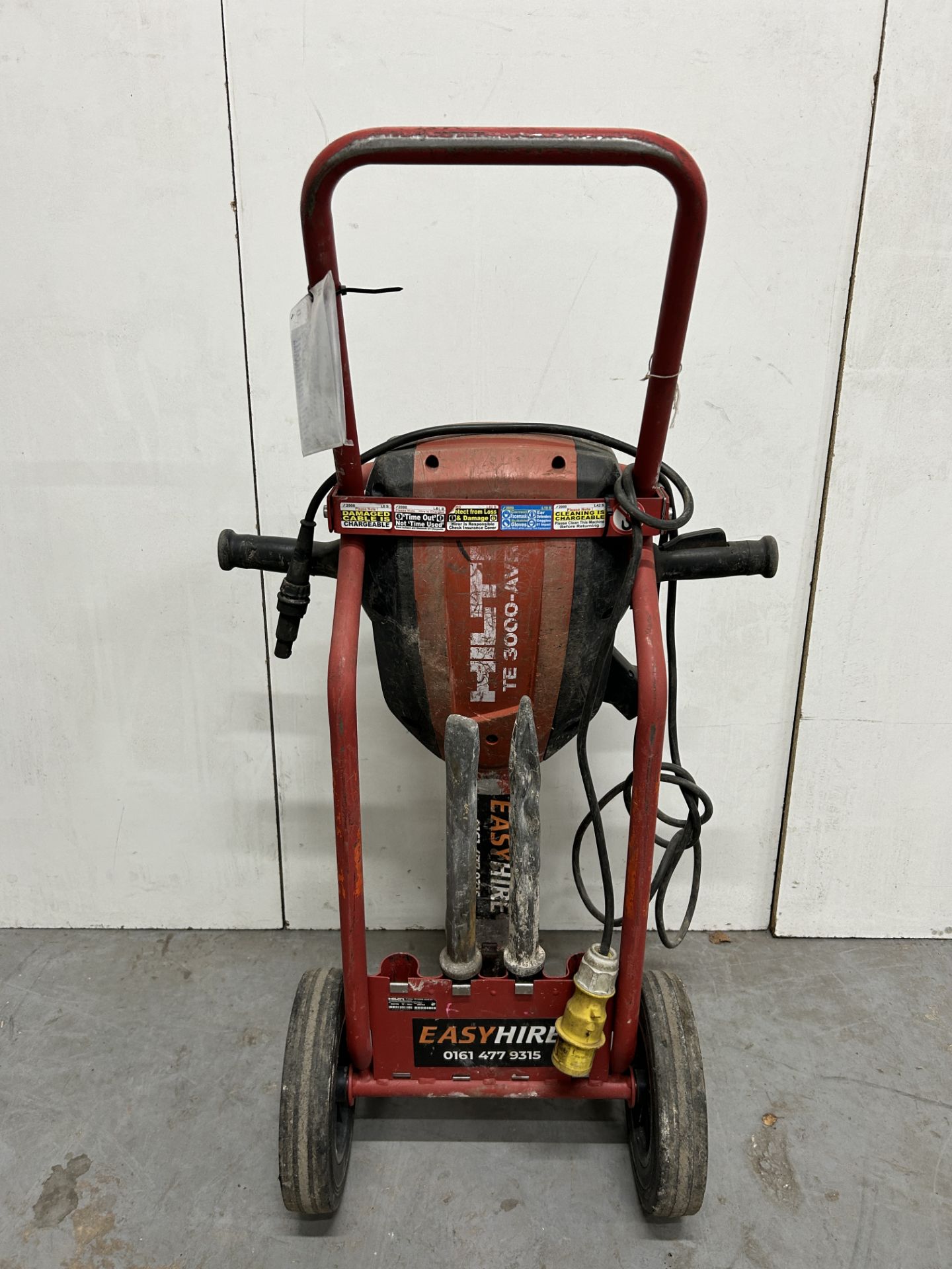 Hilti TE3000-AVR Heavy-Duty Concrete Breaker/Jackhammer w/ Trolley & 2 x Attachments - Bild 4 aus 4