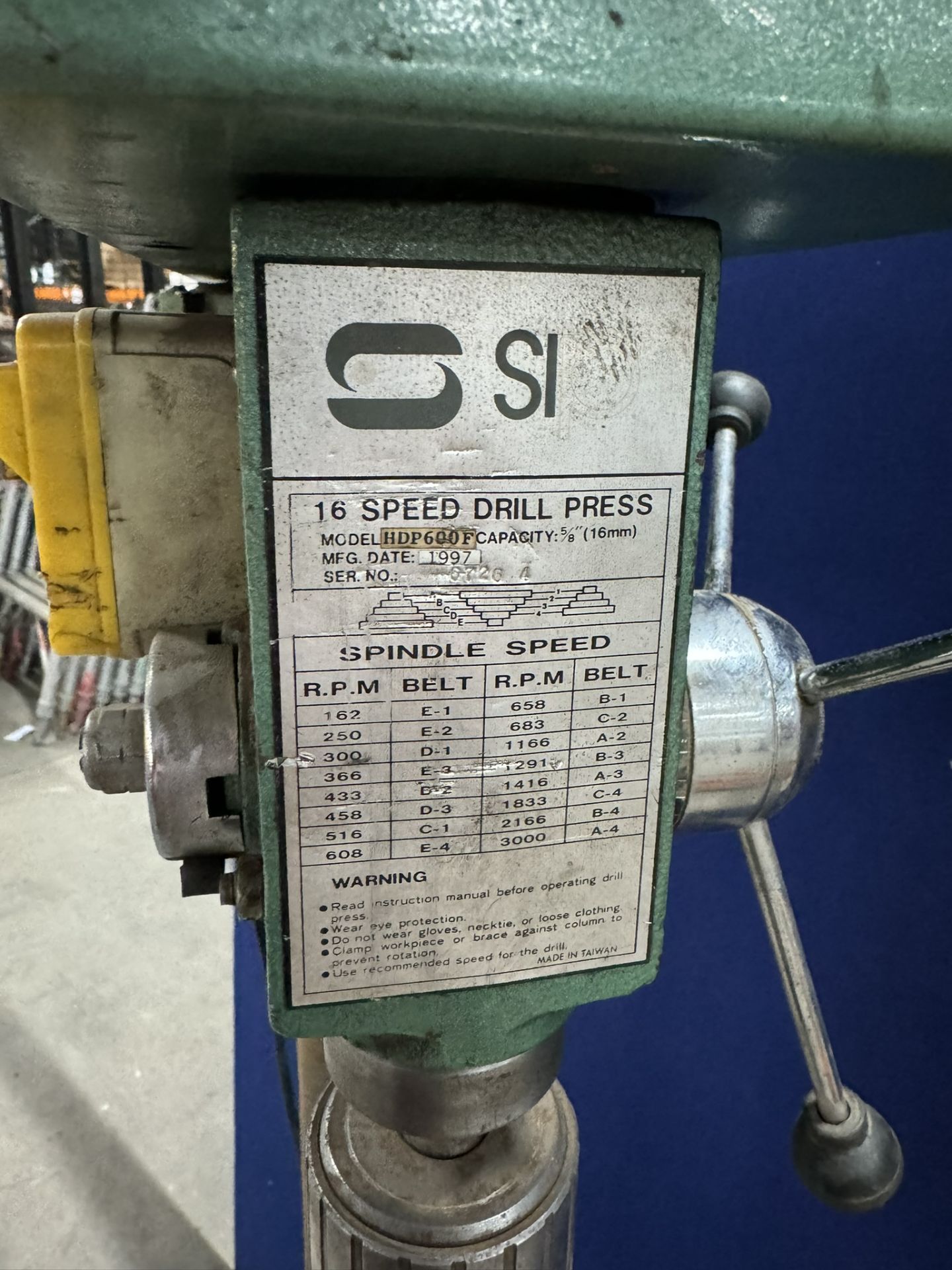 SI HDP600F 16 Speed Drill Press - Bild 3 aus 7