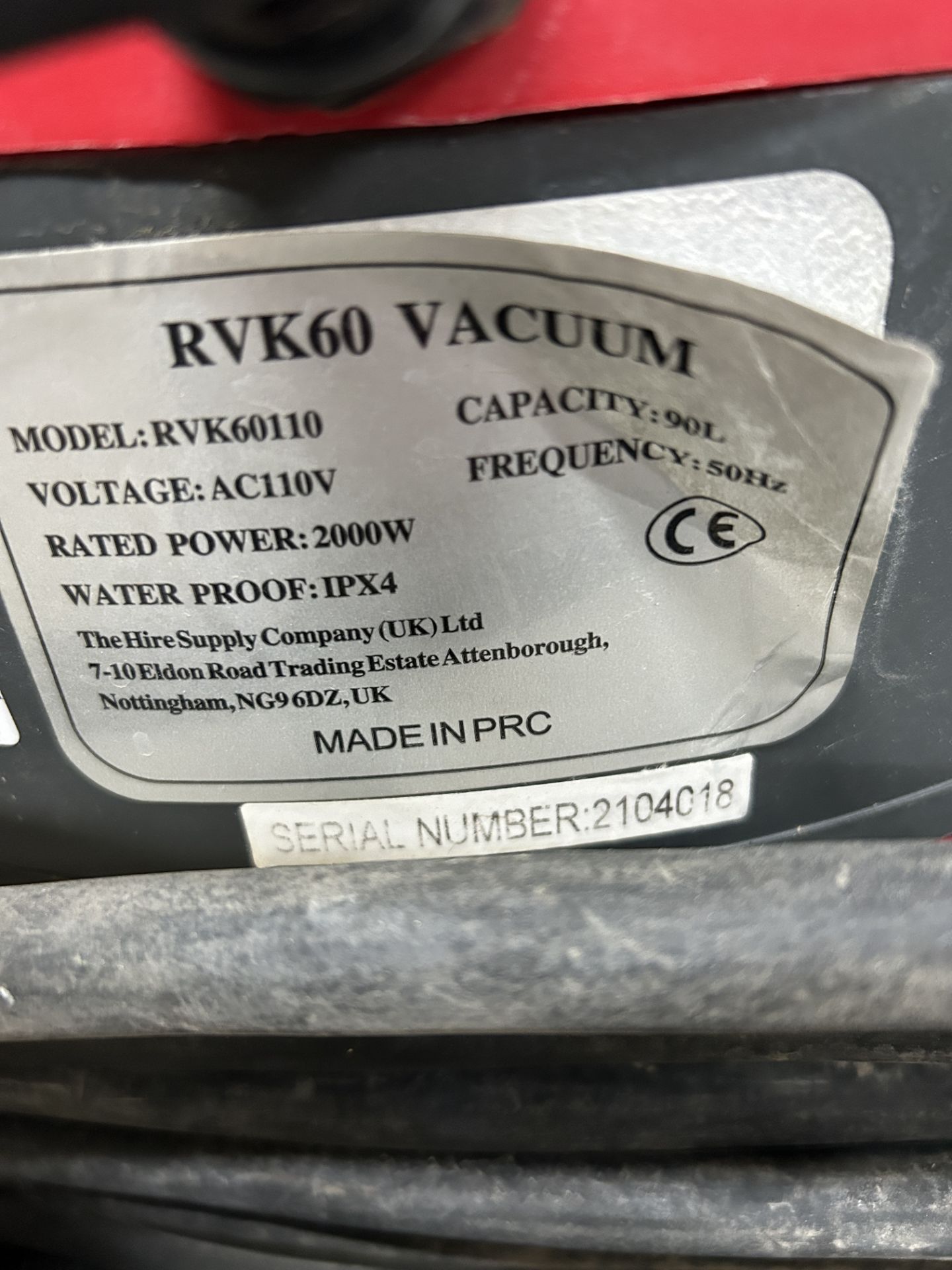 Elite RVK60 90L Industrial Wet & Dry Vacuum Cleaner - Image 4 of 6