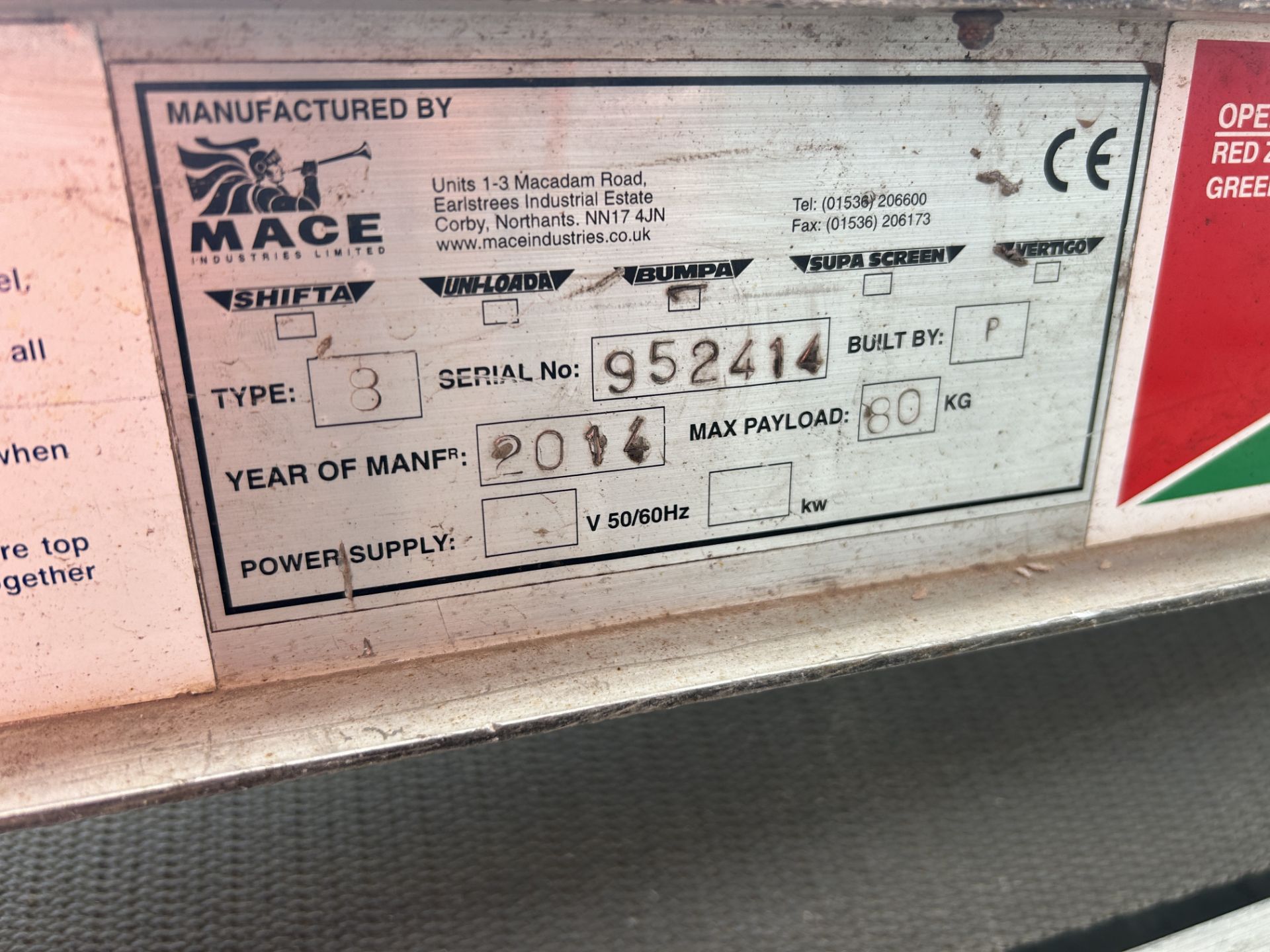 Mace Industries Bumpa 8m Electric Loading Machine/Hoist | YOM: 2014 - Image 7 of 7