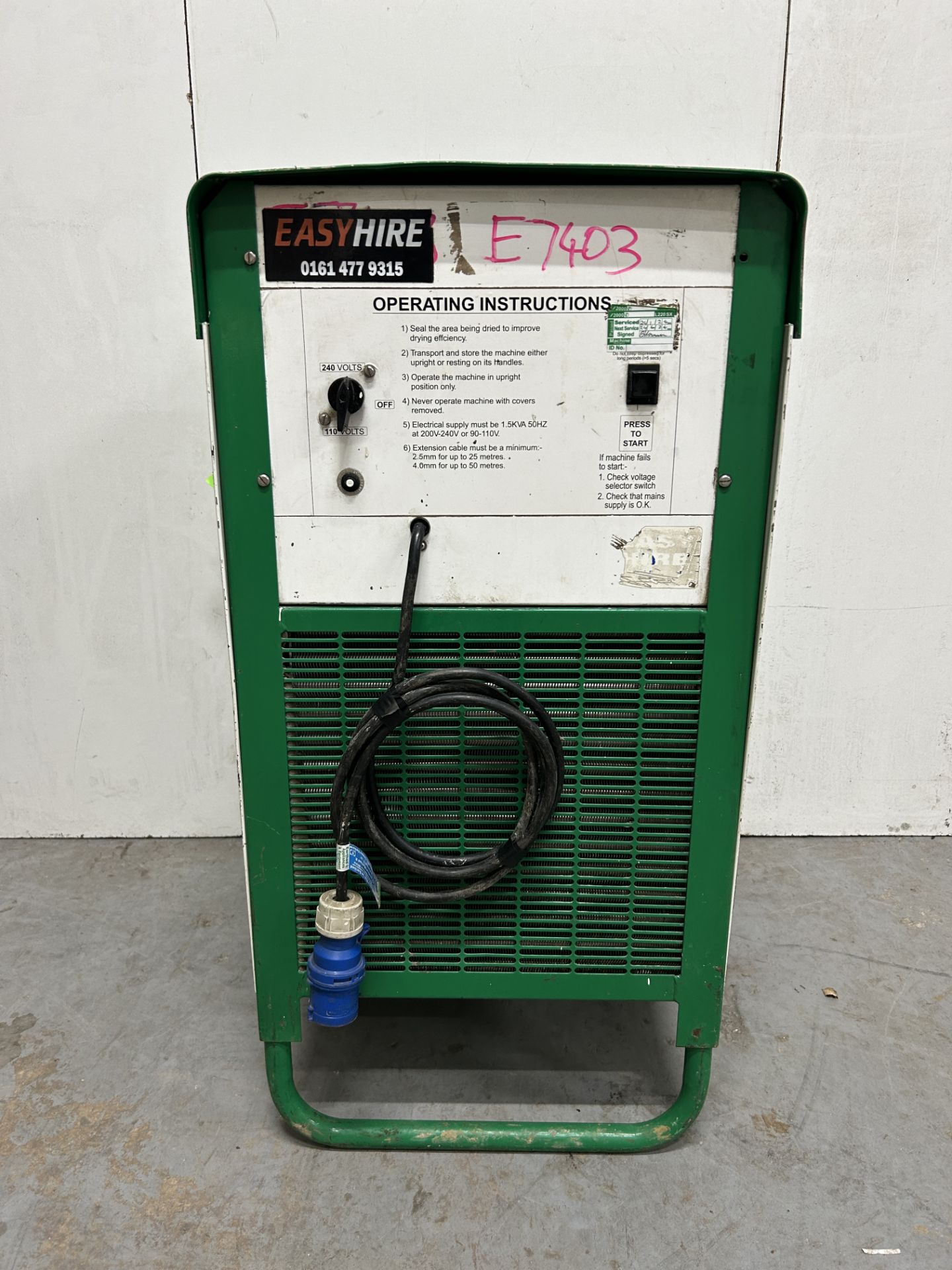 EBAC BD150 30L Dual Voltage Industrial Dehumidifer