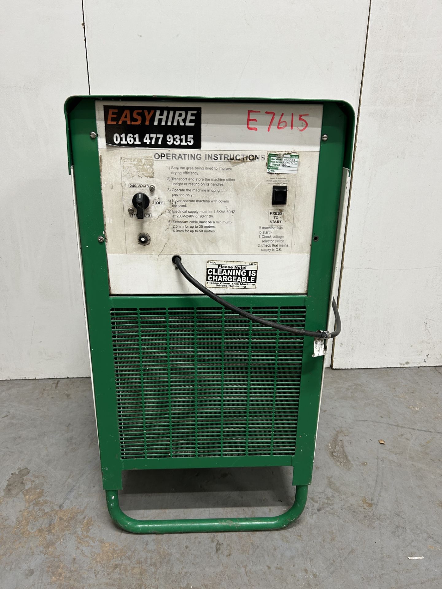 EBAC BD150 30L Dual Voltage Industrial Dehumidifer